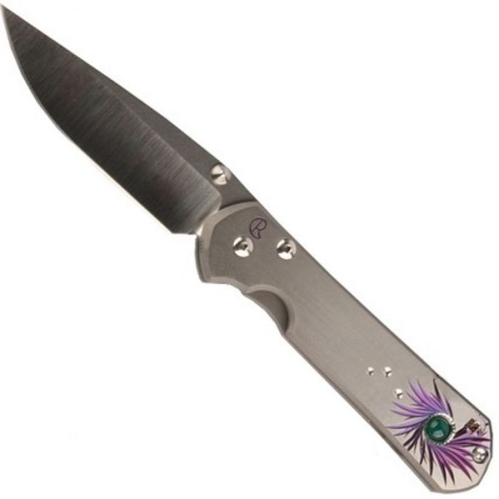 Нож складной Chris Reeve Large Sebenza 21 Agate Cabochon, сталь CPM-S35VN, рукоять титан