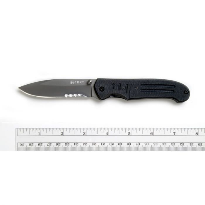 Полуавтоматический складной нож Ignitor T Veff Serrations™, CRKT 6865, сталь 8Cr14MoV Titanium Nitride, рукоять стеклотекстолит G10