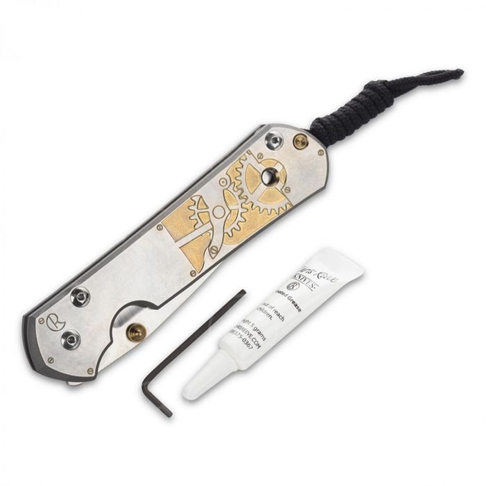 Нож складной Chris Reeve Large Sebenza 21, сталь CPM S35VN, рукоять титан с рисунком Inside Time